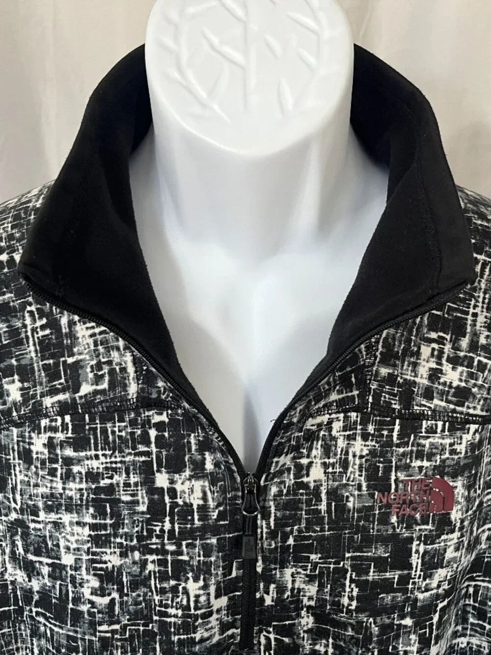 🏔️ The North Face Men’s 1/2 Zip Pullover Jacket L Black White Performance 🏔️